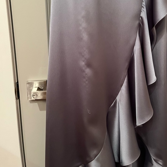 Revelry Paloma Satin Dress - French Blue - Size 8 - Picture 4 of 12